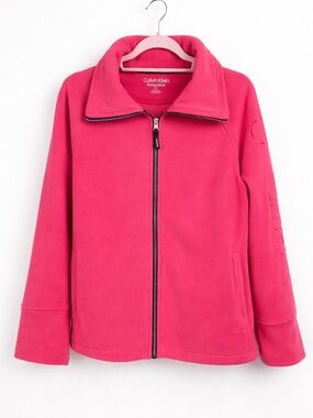 Calvin Klein Vibrant Pink Full-Zip Fleece Jacket